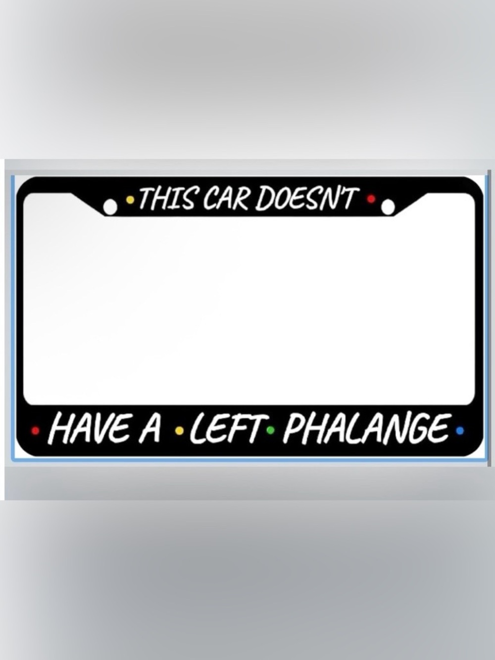 Black License Plate Frame | F•R•I•E•N•D•S FANS - Picture 1 of 2